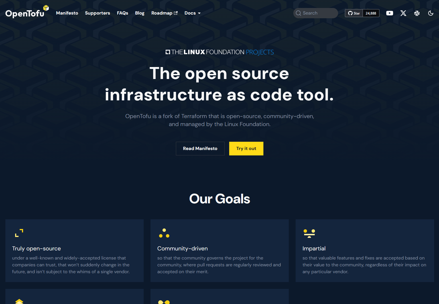 Opentofu Website Screenshot